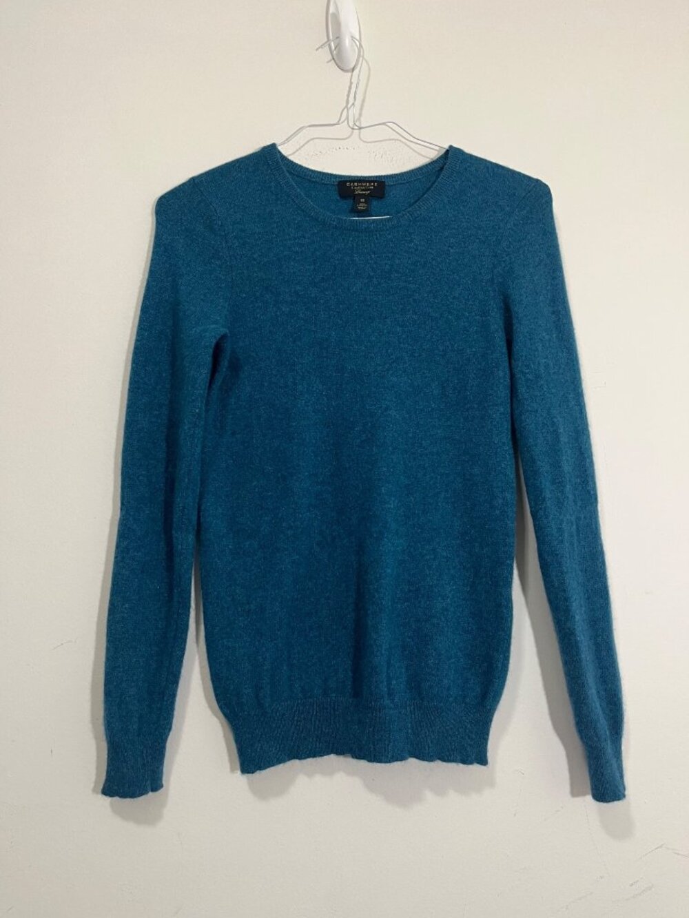 Charter Club Luxury 100% Cashmere Sweater Teal Womens Sz XS Preppy Quiet Luxury